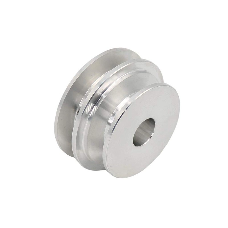 Aluminum Alloy Pulley Double Groove 50/60mm 8-20mm Fixed Bore Pulley