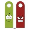 Love Face or Evil Face Door Hanger Angry Friendly Faces