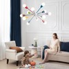 Aleslsop Colorful Chandelier,12-Light Sputnik Ceiling Light Fixture, Sputnik Chandelier with