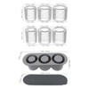 Hollow Cylinder Ice Cube Tray Quick Release Silicone High Low