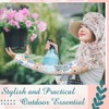 Bunnycool 2 Pcs Sun Hat Gardening Farmer Arm Sleeves Women