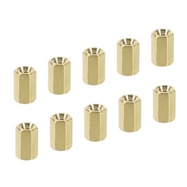 YOKIVE Pack of 50 M2.5 Spacers, Brass Hexagonal PCB Spacer Nuts, Keep Height Consistent, Perfect for Motherboard, Circuit, Board, Electronics (Gold Tone 6 mm)