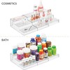 mDesign Plastic Expandable 3-Tier Storage Cabinet Shelf Organizer - Clear