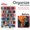 BULK PARADISE Embroidery Floss Organizer Box with 50 Cardboard Bobbins