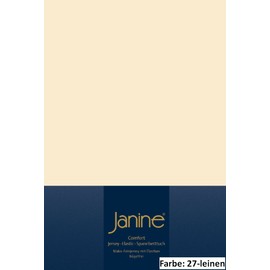 Janine Design Jersey Elastic Fitted Sheet Linen, 140 x 200 cm - 160 x 220 cm