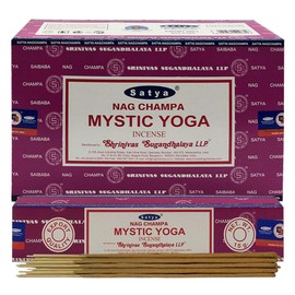 Mystic Yoga Incense Sticks and Incense Stick Holder Bundle Insence Insense Satya Incense