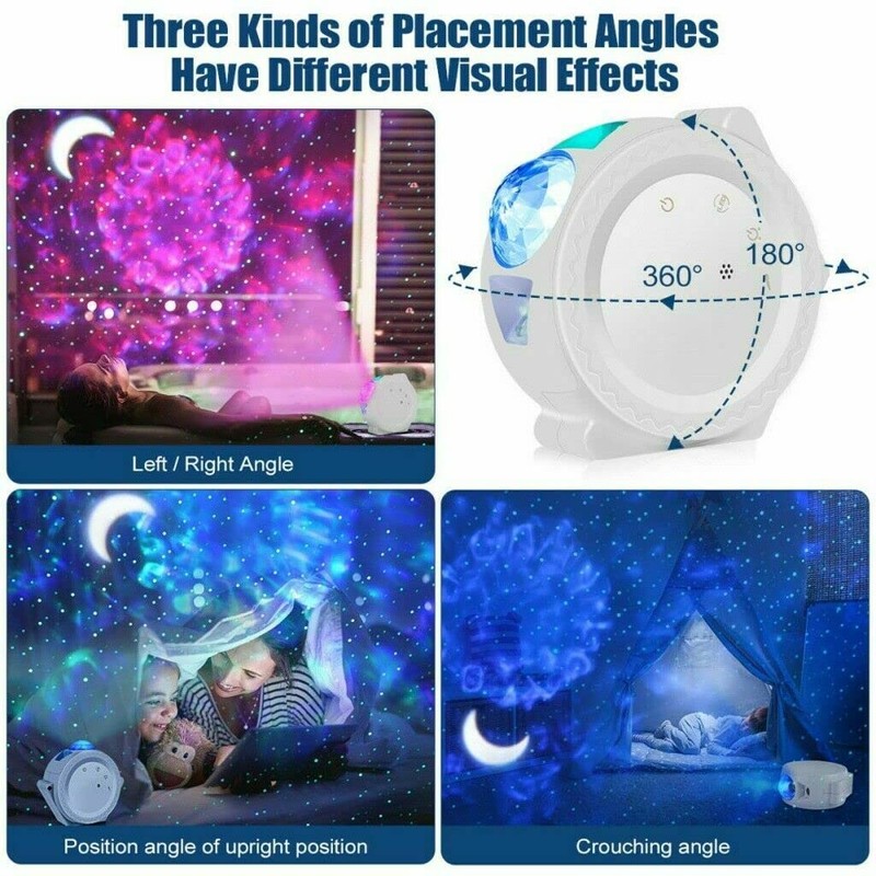 Galaxy Starry Night Light 3In1 LED Projector 3D Ocean Star