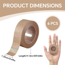 6 Rolls Nose Tape for Rhinoplasty Shaping, Micropore Tape Breathable Surgical Nose Tape Self Adhesive Micropore Surgical Bandages for Wound Injuries Care Cosmetic (0.5 in x 10 Yd)