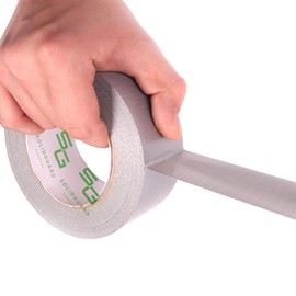 SOLIDGUARD Power Duct Tape Universal Fabric Tape - Silver Fabric Reinforced Ductape for Repairing, Attaching, Reinforcing or Sealing - 50 m x 50 mm (1)