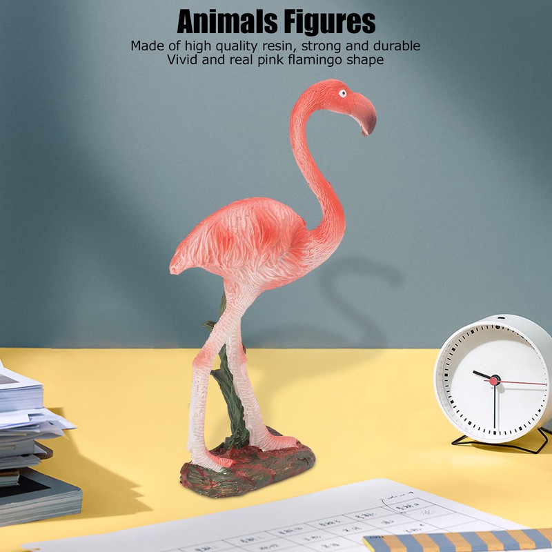 Flamingo Statue Resin Materials Vivid Real Pink Flamingo Ornament for