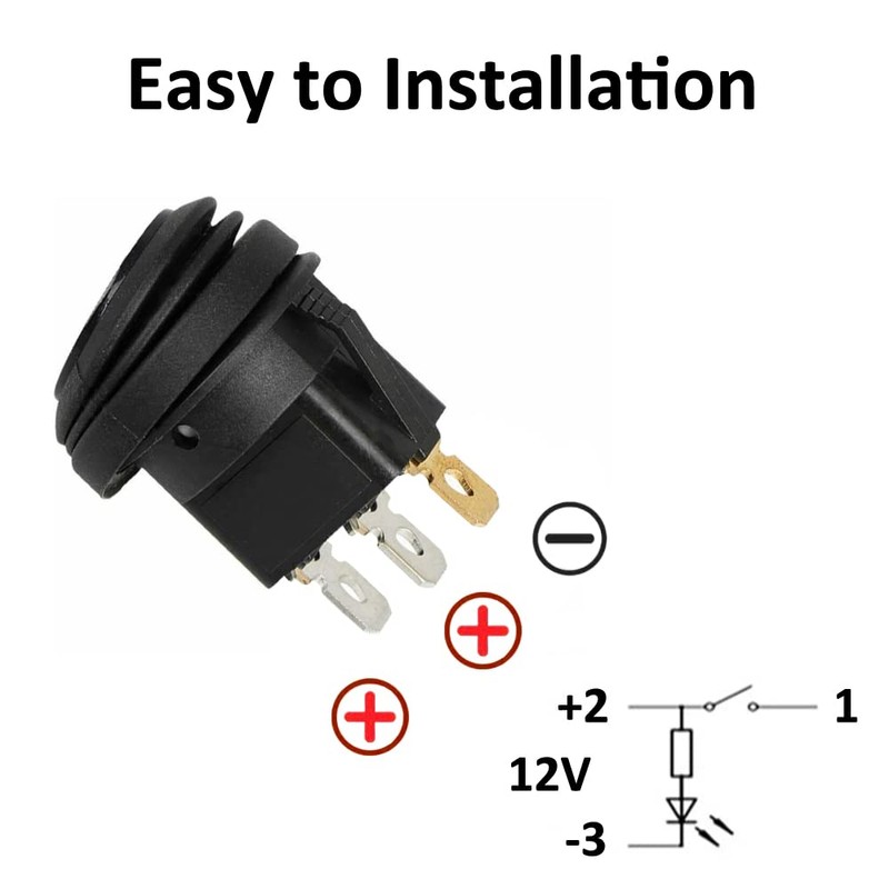 ETOPARS Pack of 5 12 V 20 A Rocker Switch