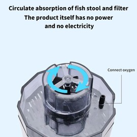 Fish Tank Filter, Fish Poop Filter Automatic Suction Quartz Biological Beads for Fish Tank for Aquariums for Aquaculture