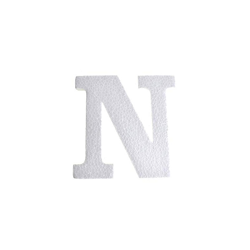 Homeford Craft EPS Foam Letter Cut Out "N", 4-3/4-Inch, 12-Count