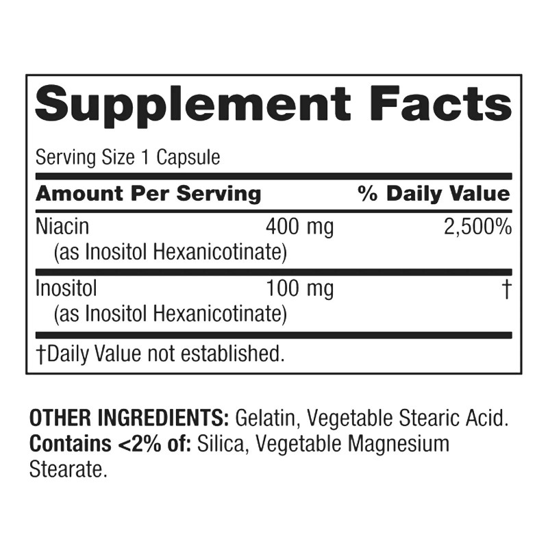Spring Valley Niacin Metabolism Support Dietary Supplement Capsules, 500 mg,