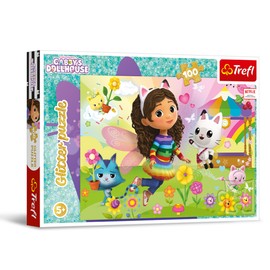 Trefl Gabi 14832 Cat House Puzzle 3-in-1, 3 Games, from 20 to 50 Elements Gabby's Dollhouse, Gabby's Activities, Multicoloured, Entertainment for Children from 3 Years