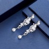 TTPSRY Women's Pearl Earrings Flower Earrings Fashion Creative Drop Earrings