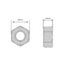M12 (12mm) Hex Full Nut - Grade 8 Steel BZP