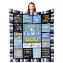 Parcae Christian Gifts for Men/Women, Religious Gifts for Men, Baptism Gifts for Boys, Religious Gifts with Bible Verse Christmas Birthday Gifts for Men/Women, Jesus Gifts Blanket 150x130CM