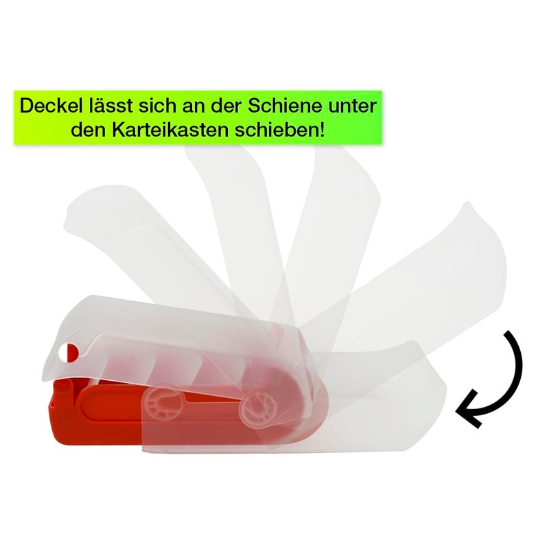 TimeTEX - Index Box Made of Robust Plastic, A8, Semi-Transparent