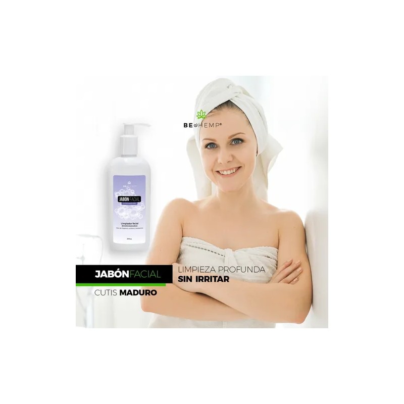 Jabón Facial Cutis Maduro Biodegradable Beohemp