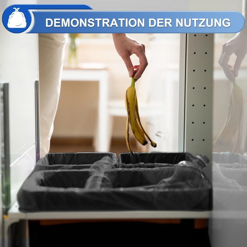 XUXRUS 5 L Bin Liners, Black, Small Bin Liners, Suitable