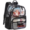 GiMiUiTo Clear Backpack Heavy Duty,17'' Transparent Bag See Through Backpack