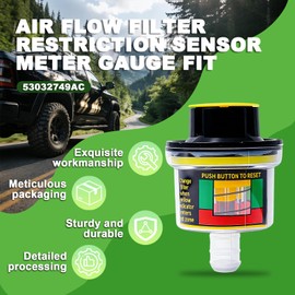53032749AC Air Flow Filter Restriction Sensor Meter Gauge Fit for Dodge Ram 2500 3500 Diesel 2003-2009, Gauge Air Restriction Indicator