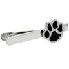 Silver Black Paw Dog Cat Tie Clip Tie Bar Tie