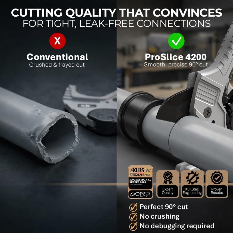KLRStec ProSlice 4200 Professional PVC Pipe Cutter Set (42mm /