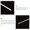 sourcing map ABS Plastic Rod Round Solid White Bar 0.8mmx250mm