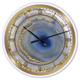 DesignQ 'Water Agate' Oversized Fashion Wall Clock for Home Bedroom Bathroom Office Living Room Decoration,29x29,Clock-TOP 20