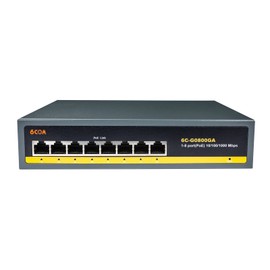 6COM 8 Port Gigabit PoE Switch, 8 PoE+ Ports 120W 10/100/1000Mbps, Plug & Play, 802.3af/at, Metal Fanless Unmanaged Network Switch, Limited Lifetime Protection