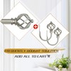 KAMANINA Decorative Curtain Drapery Holdbacks for Wall, Antique Silver Curtain