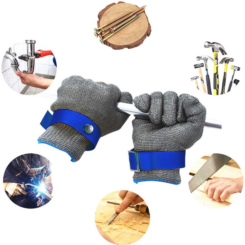 CPTDCL Stainless Steel Work Gloves Safety Cut Resistant Glove for
