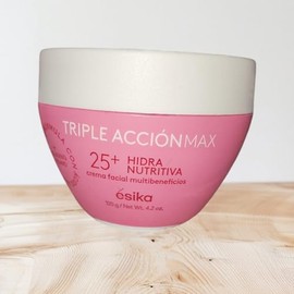 Crema facial antiarrugas Hidra Nutritiva Triple Acción Max 25+ años con ácido hialurónico y colágeno, 120g