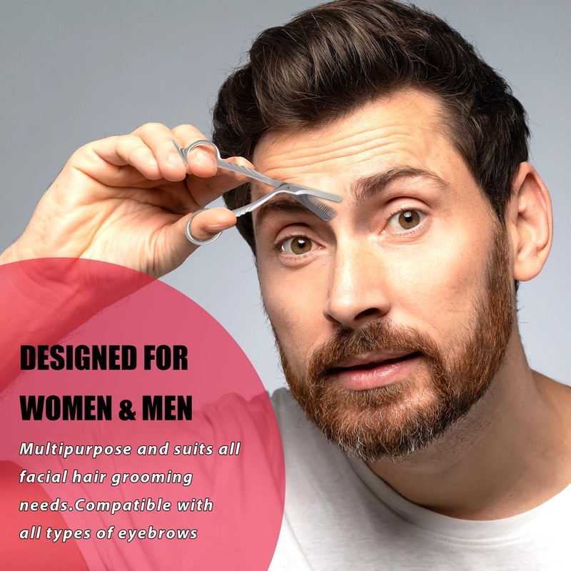 Eyebrow Trimming Scissors with Combs, Eyebrow Trimmers, Eyebrows Shaping Grooming