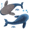 Tezituor 43.3 inch Giant Whale Stuffed Animal, Large Realistic Blue