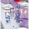 50 Pcs Pearl String for Floating Candles Centerpiece, Blue Faux