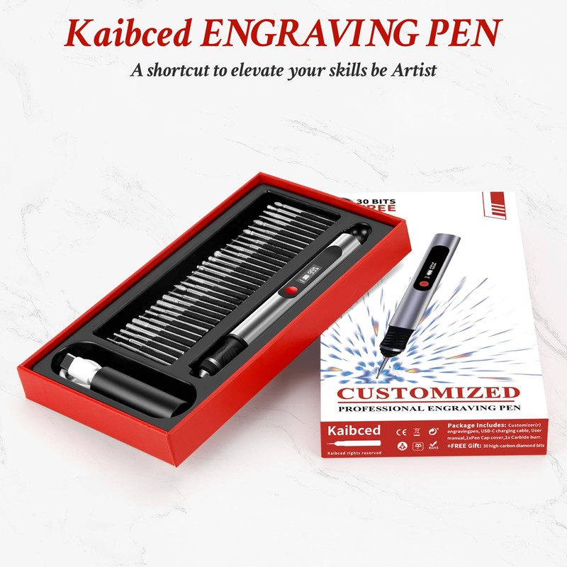Kaibced Engraving Pen, Ultimate Cordless Engraving Pen for Artists &