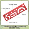 HARFINGTON Multifunctional Geometric Rulers 15cm Metric and SAE Aluminum Straight