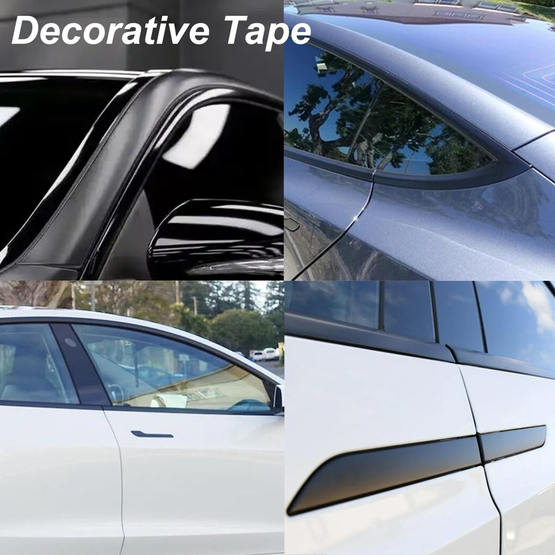 Lypumso Matte Black Vinyl Wrap Tape Roll, 1 Inch x