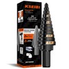 KSEIBI #4 HSS Step Drill Bit Set 3/16-7/8" with 3/8
