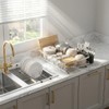 GSlife Large Capacity Expandable Dish Drying Rack with Absorbent Mat,