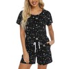 ENJOYNIGHT Womens Pajama Shorts Set Summer Sleepwear Cotton Pjs Short
