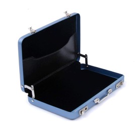 Business Card Case Suitcase Business Card Holder Innovative Style Metal Multiple Credit Cards Wallet Blue, blue, Elegant