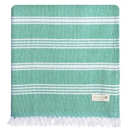 Casa Platino 39"x71" Lightweight Beach Towels, Pre-Washed Large Pool Towel, Quick Dry and Sand-Free Utility for Travel and Outdoors, Perfect for Camping, Resorts, or Seaside Escapes – Hunter Green