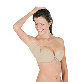 Ready Dress Shields Snaps onto Your Bra Straps – (1114-Short-Sleeve-Beige)