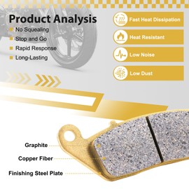 S SYUU Motorcycle Replacement Front Rear Brake Pads Brakes compatible with Can-Am Outlander 400 500 650 800 4x4 Renegade 500 800 2007-2012 FA307F FA317F FA307R