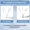Y Eyelashes, 2D Eyelash Fans, 0.07 mm Thickness, D Curl,