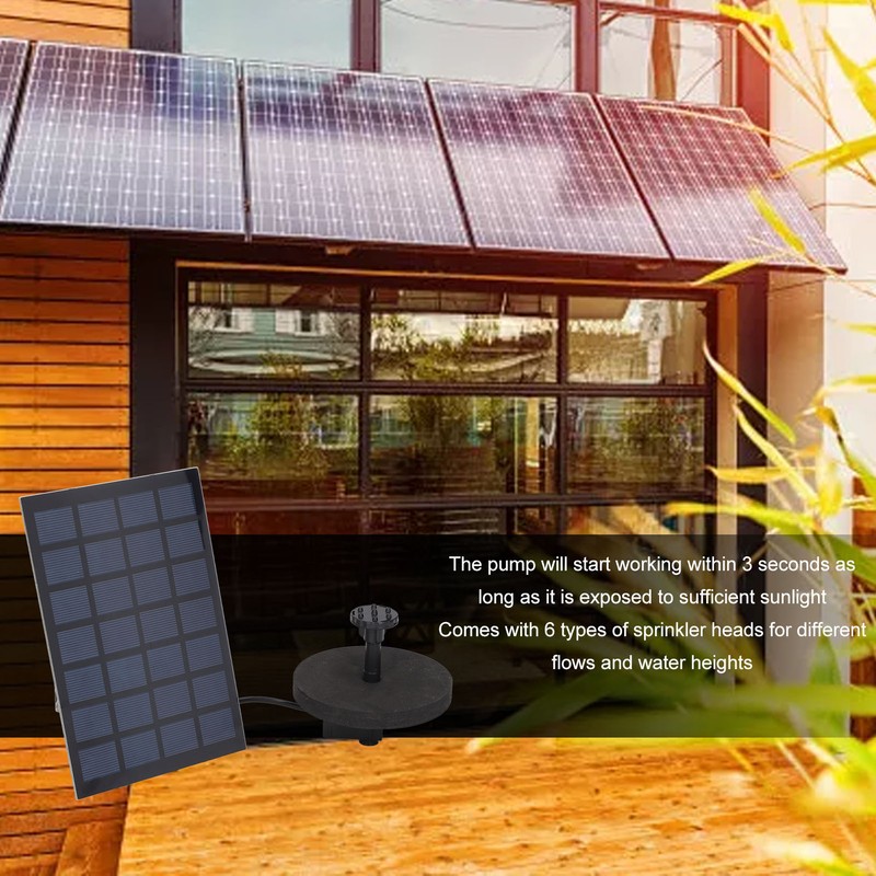 Solar Fountain Pump Direct Drive 6 Nozzles Low Power Consumption